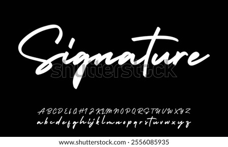Signature Font Calligraphy Logotype Script Font Type Font lettering handwritten