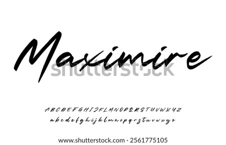 signature Font Calligraphy Logotype Script Brush Font Type Font lettering handwritten