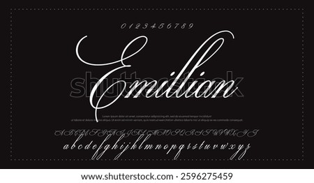 signature Font Calligraphy Logotype Script Brush Font Type Font lettering handwritten