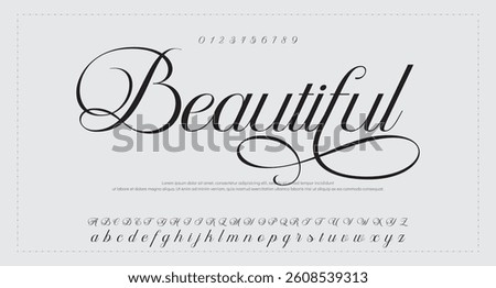 signature Font Calligraphy Logotype Script Brush Font Type Font lettering handwritten