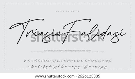 signature Font Calligraphy Logotype Script Brush Font Type Font lettering handwritten 