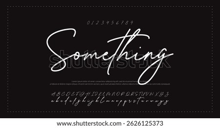 signature Font Calligraphy Logotype Script Brush Font Type Font lettering handwritten 