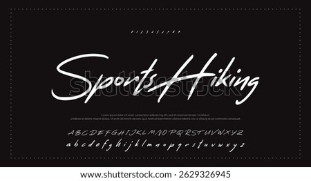 signature Font Calligraphy Logotype Script Brush Font Type Font lettering handwritten