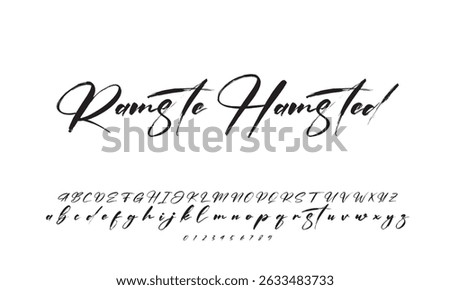 signature Font Calligraphy Logotype Script Brush Font Type Font lettering handwritten