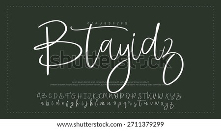 Signature Font Calligraphy Logotype Script Font Type Font lettering handwritten
