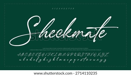 signature Font Calligraphy Logotype Script Brush Font Type Font lettering handwritten. vector illustration