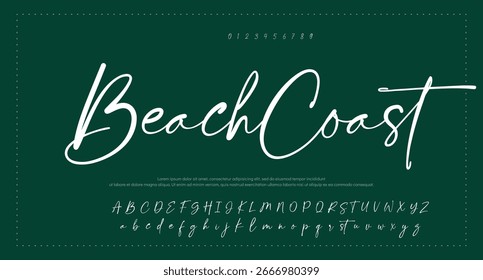 Signature Font Calligraphy Monoline Script Brush Tipo de letra Letras de fuentes escritas a mano
