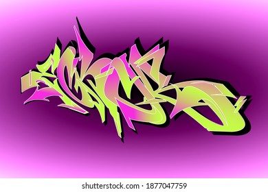 composición de tipos de letra de firma con degradado