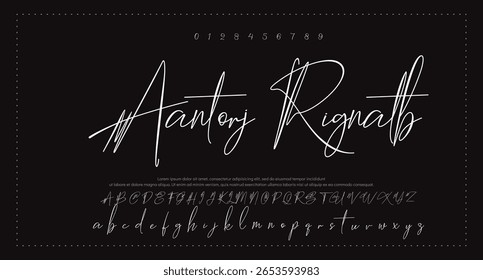 Signature Font Handwritten Script Brush Font Type Font lettering handwritten