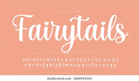 Fuente de firma Escritura a mano Script Pincel Tipo de fuente Letras de fuente escritas a mano