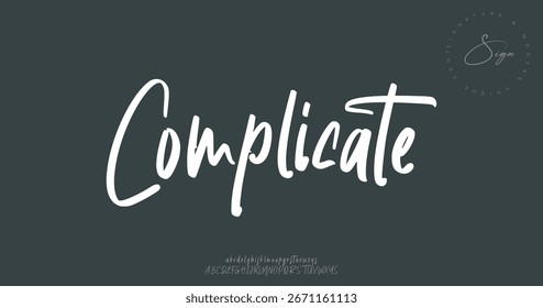 Signature Font Handwritten Script Brush Font Type Font lettering handwritten