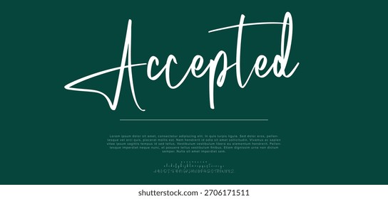 Fuente de firma Escritura a mano Script Pincel Tipo de fuente Letras de fuente escritas a mano