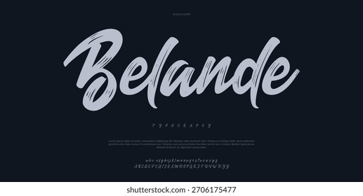 Fuente de firma Escritura a mano Script Pincel Tipo de fuente Letras de fuente escritas a mano