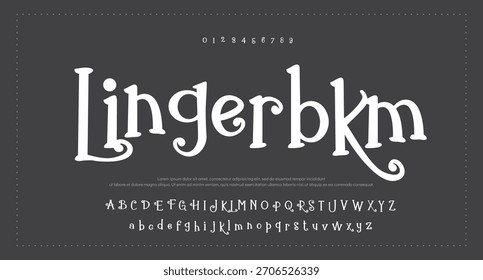 Fuente de firma Escritura a mano Script Pincel Tipo de fuente Letras de fuente escritas a mano