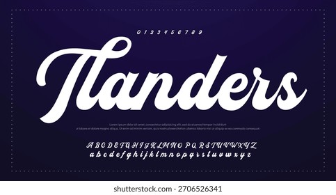 Fuente de firma Escritura a mano Script Pincel Tipo de fuente Letras de fuente escritas a mano