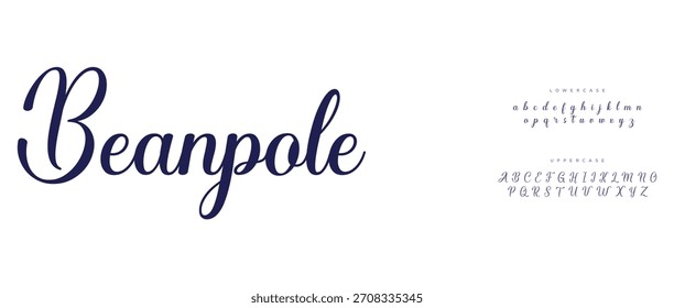 Fuente de firma Escritura a mano Script Pincel Tipo de fuente Letras de fuente escritas a mano