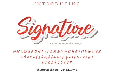Signature Font - Stilvolle Schrift mit fetten modernen Schriftzeichen
