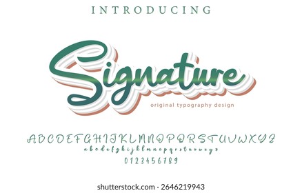 Signature Font - Stilvolle Schrift mit fetten modernen Schriftzeichen