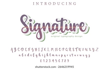 Signature Font - Stilvolle Schrift mit fetten modernen Schriftzeichen