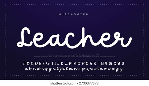 Signature Font Uppercase Lowercase And Number. Script Font Calligraphy Logotype elegant Font Type Font lettering handwritten. vector illustration  