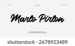 Signature Font Uppercase Lowercase And Number.Script Font Calligraphy Logotype elegant Font Type Font lettering handwritten. vector illustration