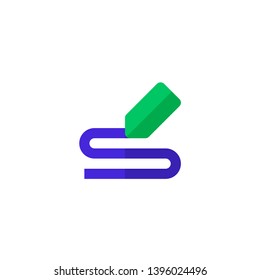 signature icon design. pen with scratch symbol. simple clean professional business management concept vector illustration design.