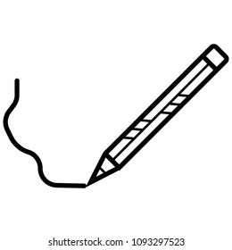 The signature icon. Pen and undersign, underwrite, ratify symbol. Flat Vector illustration
