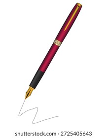 Conjunto de iconos de firma en Ilustración vectorial plana, Ilustración vectorial de bolígrafo 