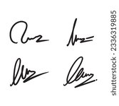 Signature Icon Set Vector Design.
