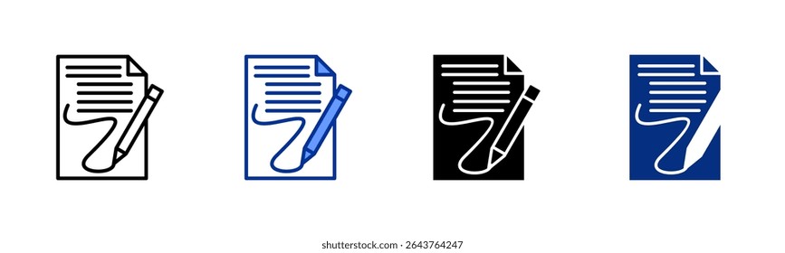 Signature icon sheet multiple style collection