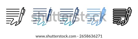 Signature icon sheet multiple style collection