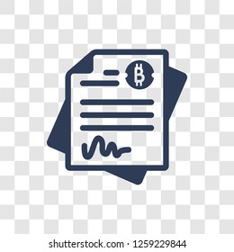 Signature icon. Trendy Signature logo concept on transparent background from Cryptocurrency economy and finance collection