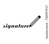 signature icon vector