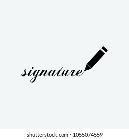 signature icon vector