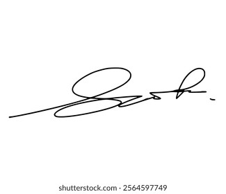 Signature ideas with handwritten letter S. Vector with transparent background or alpha channel.