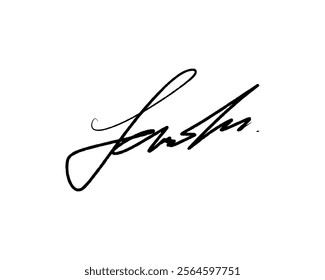 Signature ideas with handwritten letter S. Vector with transparent background or alpha channel.