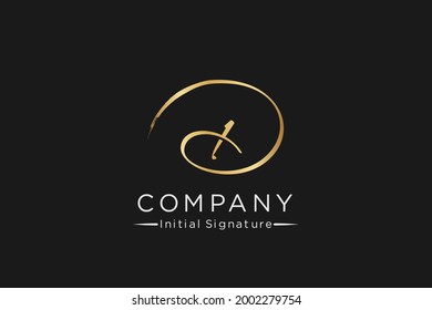 signature Initial combination Letter D. handwriting logo of initial signature, wedding, fashion, jewerly, boutique, floral and botanical with creative template for any company or business.