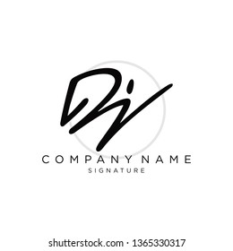signature initial logo template