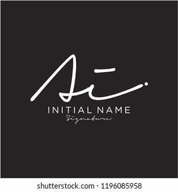 A I Signature initial logo template vector