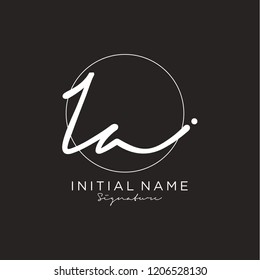 I A Signature initial logo template vector