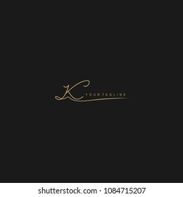 Signature K Letter Logo