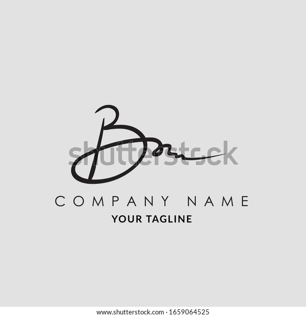 Signature Letter B Vector Logo Stock Vector (Royalty Free) 1659064525 ...