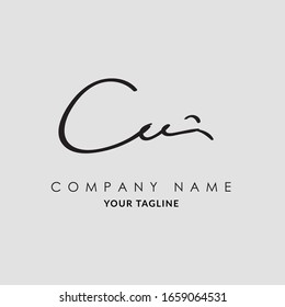 Signature Letter C Vector Logo