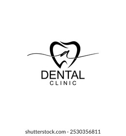 Logotipo dos dentes da carta de assinatura; logotipo moderno, único, simples e técnico do dente lettermark para dentista, ortodontia e marca de pasta de dente. Transmite serviços elegantes, decolados, estilosos e profissionais.