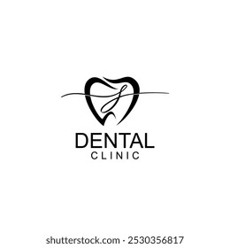 Logotipo dos dentes da carta de assinatura; logotipo moderno, único, simples e técnico do dente lettermark para dentista, ortodontia e marca de pasta de dente. Transmite serviços elegantes, decolados, estilosos e profissionais.