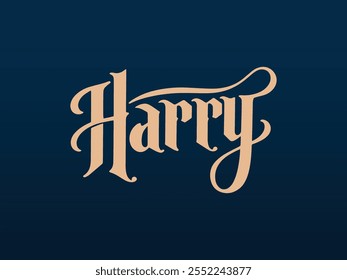 Handtekening Logo voor Harry, Harry Signature Vector, Stijlvol Harry Name Design