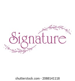 signature logo icon vector design