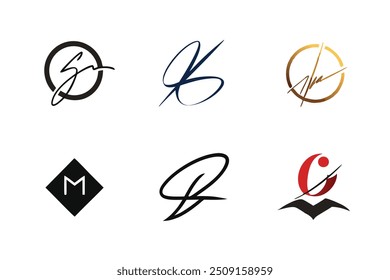 Ilustración de logotipo de firma para un diseño de identidad de marca elegante y personalizado