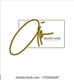 Signature logo, initial "a" with frame, brand and white background