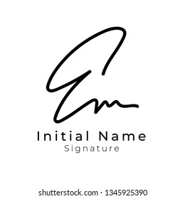 Signature logo letter E